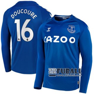 22Fuball: Everton Langarm Heimtrikot Herren (Doucoure #16) 2020-2021