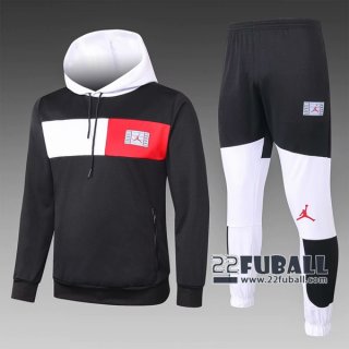 22Fuball: Air Jordan Paris Saint Germain PSG Sweatshirt Kapuzenpullover Schwarz 2020 2021 S36