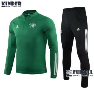 22Fuball: Feyenoord Rotterdam Trainingsanzug Kinder Kurzer Reißverschluss Grün 2020 2021 Tk28