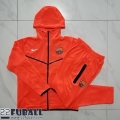 Sweatjacke - Kapuzen Barcelona orange Herren 22 23 JK422