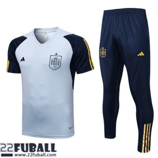 Trainingsanzug T Shirt Spanien hellblau Herren 22 23 TG638