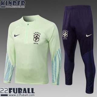 Trainingsanzug Brasilien Grün Kinder 22 23 TK525