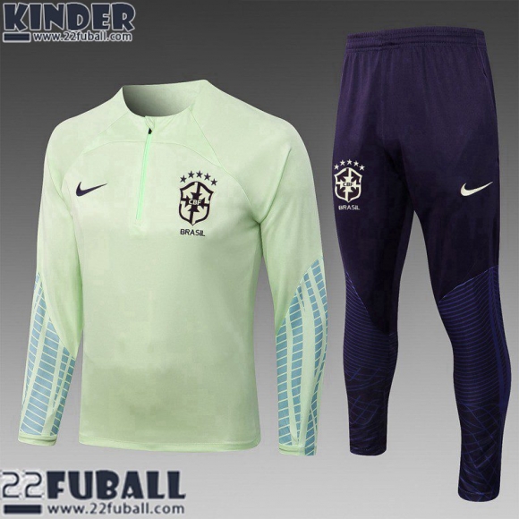 Trainingsanzug Brasilien Grün Kinder 22 23 TK525