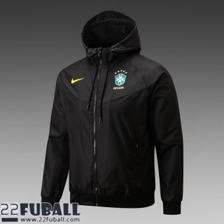 Sweatjacke Kapuzen Brasilien Schwarz Herren 22 23 WK73