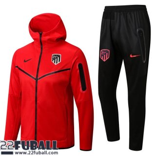 Sweatjacke Kapuzen Atletico Madrid rot Herren 22 23 JK337