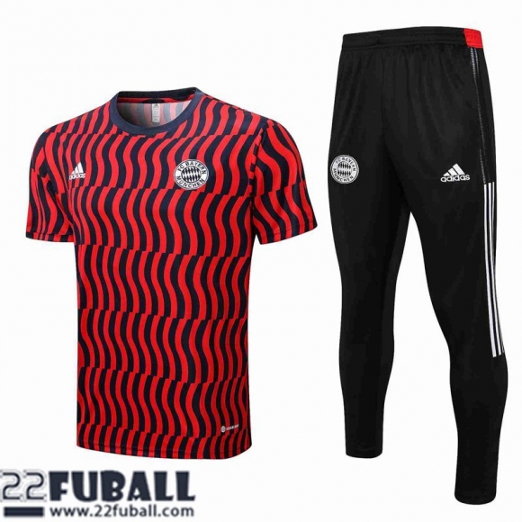 T-Shirt Bayern Munchen rot schwarz Herren 22 23 PL411